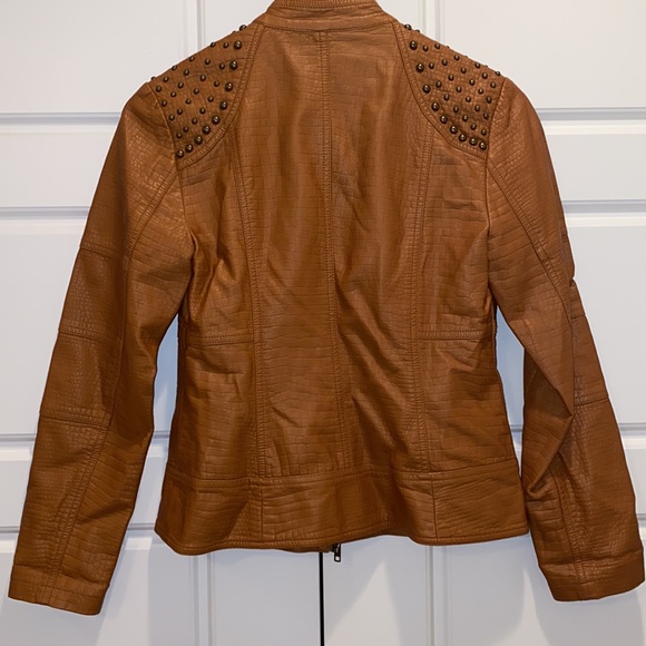 V Cristina Studded Faux Leather Jacket size Small - Picture 6 of 6